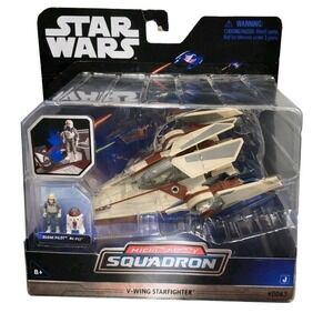 Star Wars Micro Galaxy Squadron V-Wing Starfighter Clone Pilot R4-P17